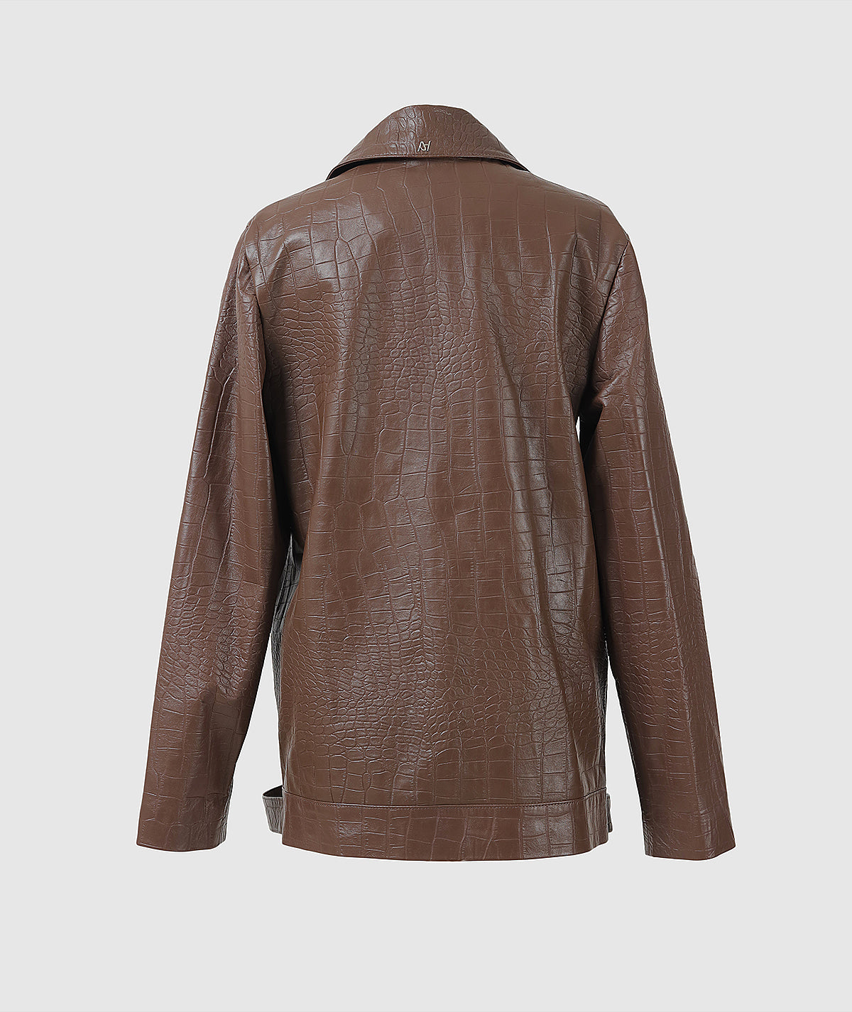 Madison Leather Jacket Brown Croc