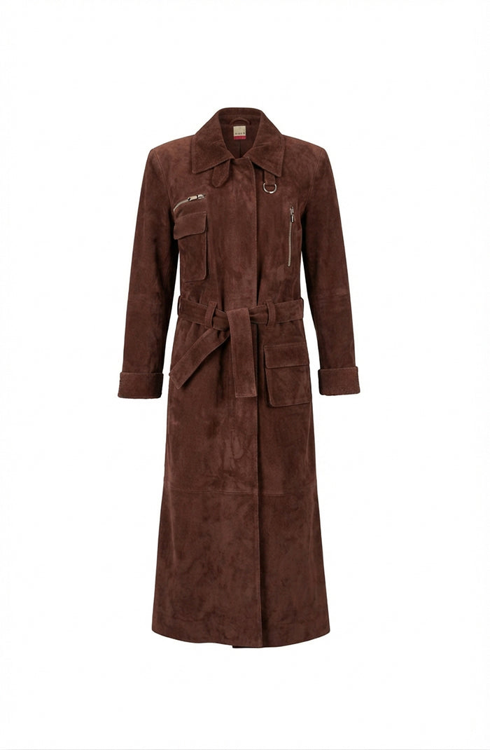 Austin Suede Coat Brown