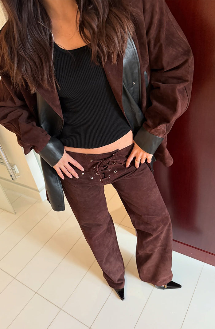 Jason Suede Pants Brown
