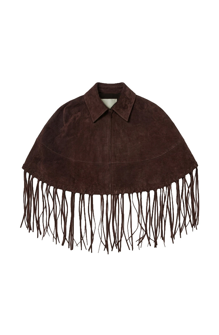 Ella Suede Cape Brown