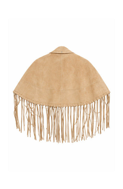 Ella Suede Cape Beige
