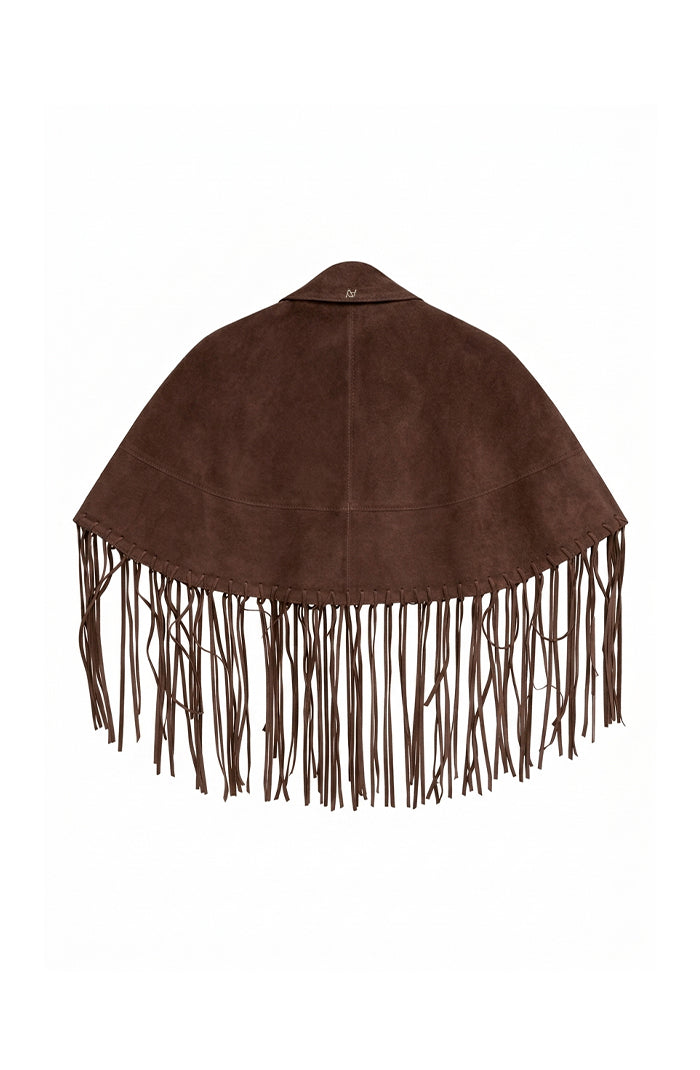 Ella Suede Cape Brown