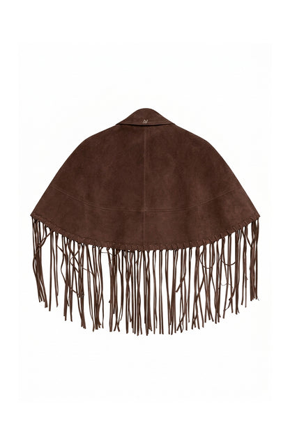 Ella Suede Cape Brown