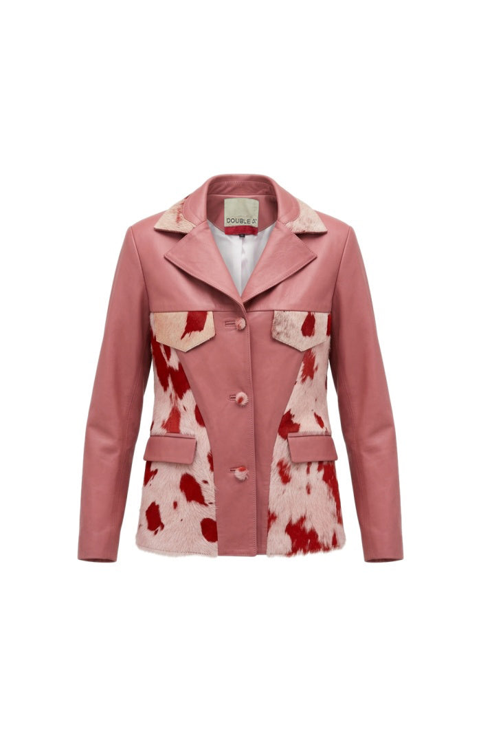 Kennedy Leather Jacket Blush Pink