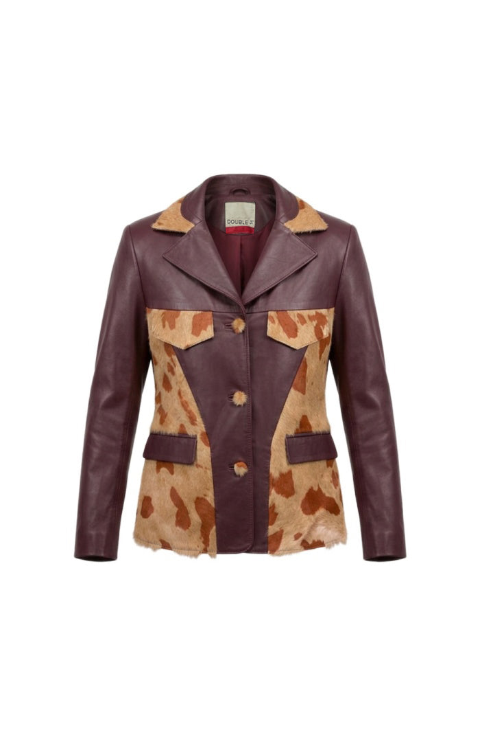 Kennedy Leather Jacket Burgundy