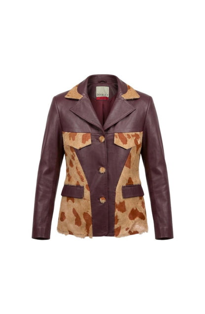 Kennedy Leather Jacket Burgundy