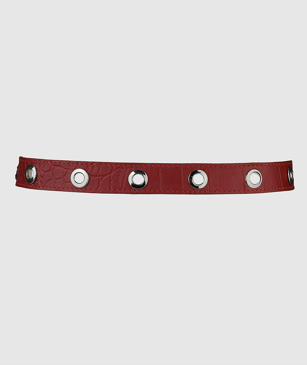 Eliza Leather Belt Red Croc