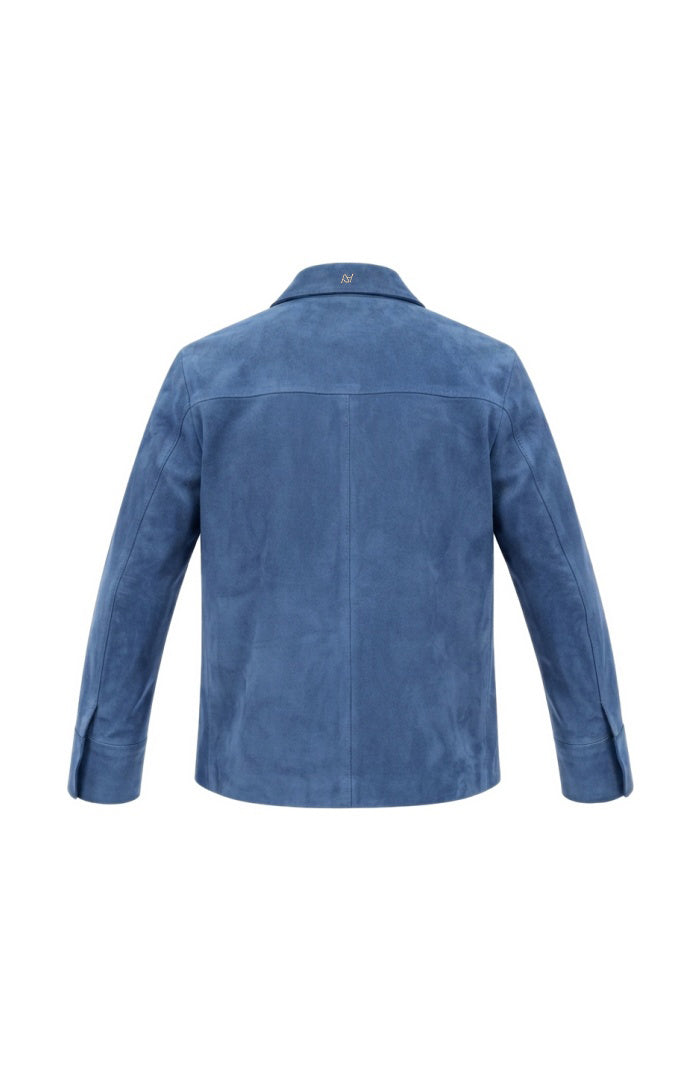 Sadie Suede Jacket Blue