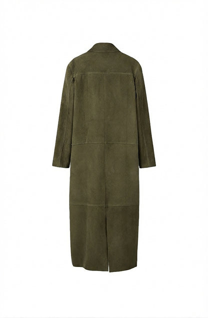 Gemma Suede Coat Olive