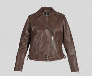 Gaia Leather Jacket Brown