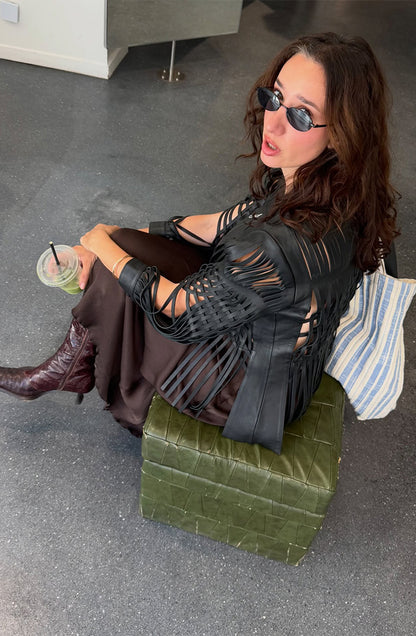 Attalea Leather Jacket Black