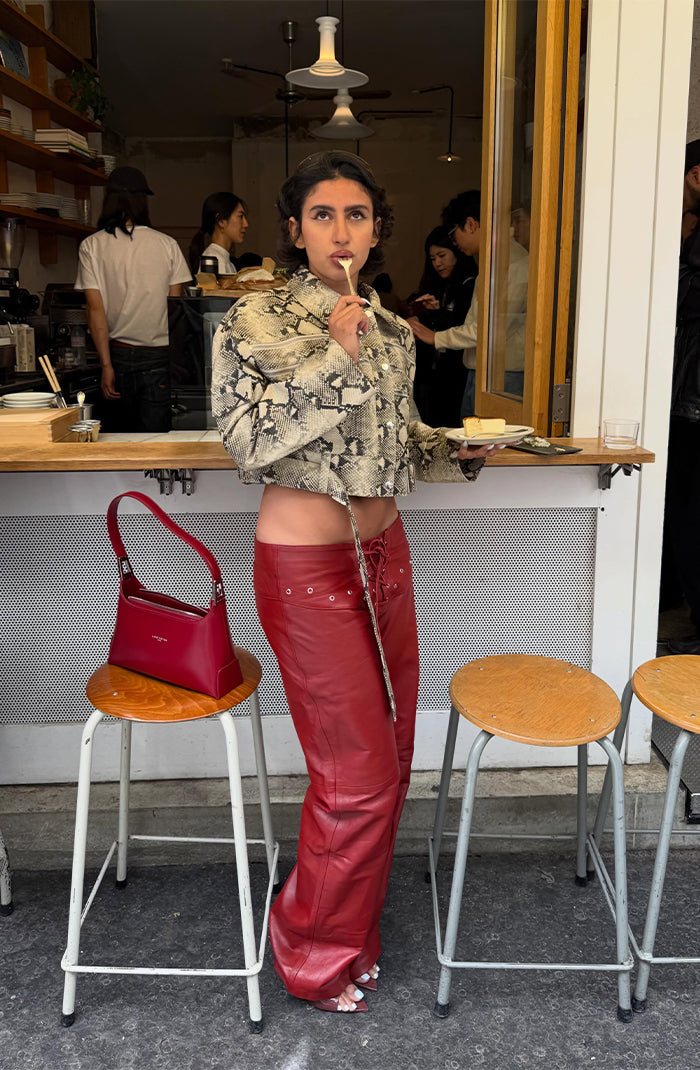 Jason Leather Pants Red