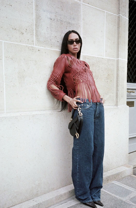 Attalea Leather Jacket Red